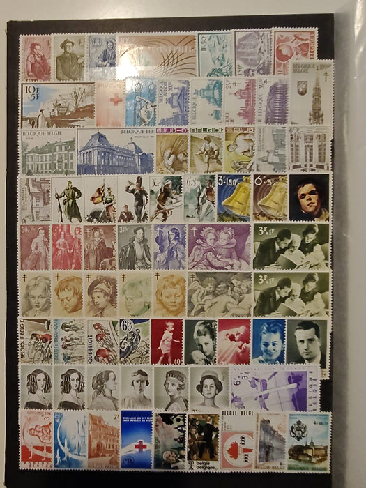 Lot timbre Austria si Belgia majoritatea serii complete