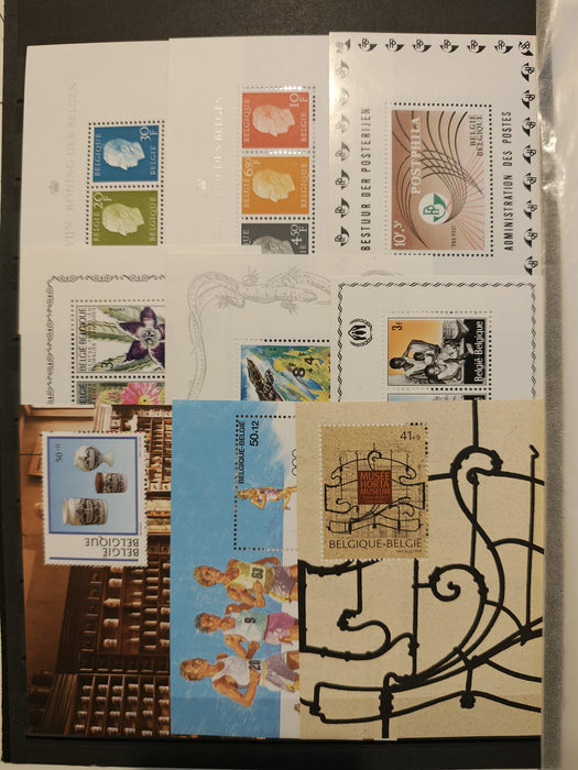 Lot timbre Austria si Belgia majoritatea serii complete