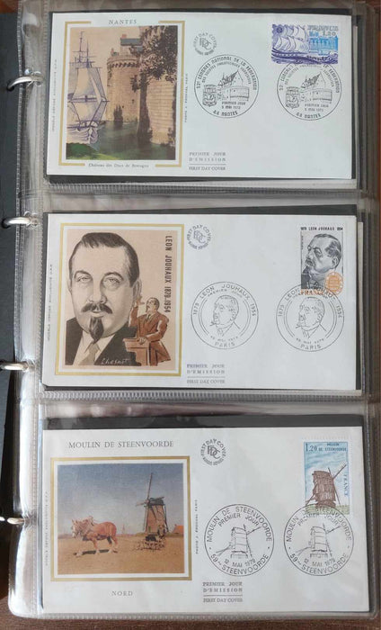 Franta Lot continand 374 FDC (179 in album, care este inclus), diferite tematici, pictura, personalitati, aniversari etc.