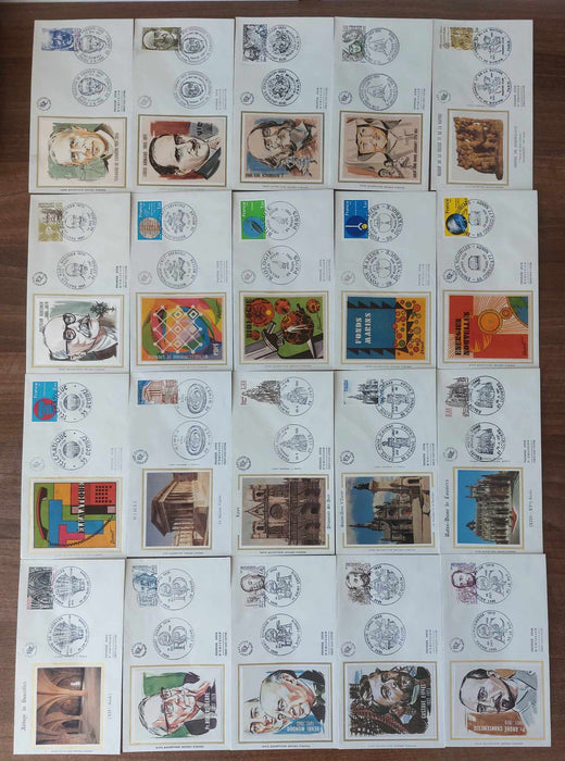 Franta Lot continand 374 FDC (179 in album, care este inclus), diferite tematici, pictura, personalitati, aniversari etc.