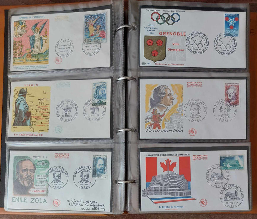 Franta Lot continand 374 FDC (179 in album, care este inclus), diferite tematici, pictura, personalitati, aniversari etc.