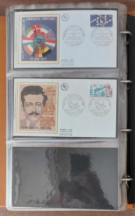 Franta Lot continand 374 FDC (179 in album, care este inclus), diferite tematici, pictura, personalitati, aniversari etc.