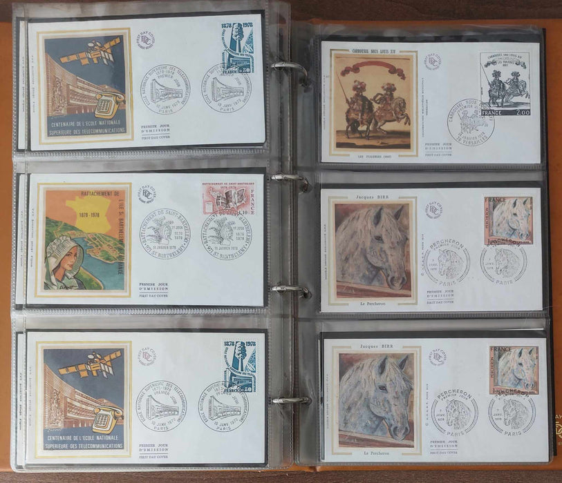 Franta Lot continand 374 FDC (179 in album, care este inclus), diferite tematici, pictura, personalitati, aniversari etc.