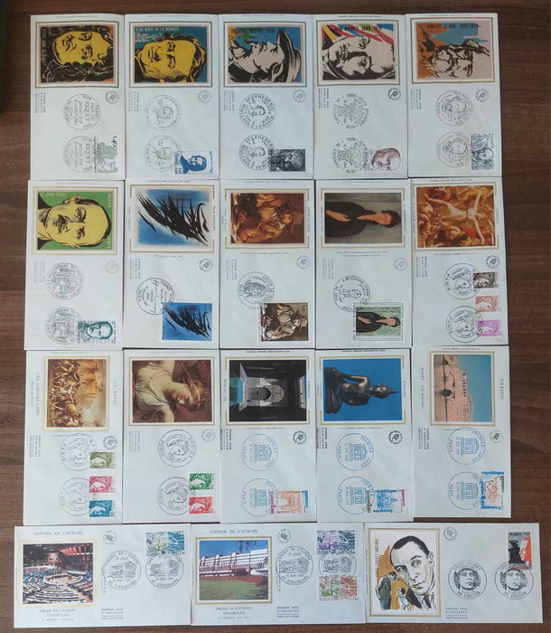 Franta Lot continand 374 FDC (179 in album, care este inclus), diferite tematici, pictura, personalitati, aniversari etc.