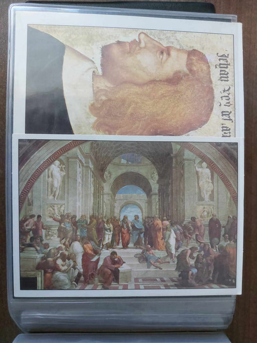 Album (inclus) cu 100 carti postale tematica pictura