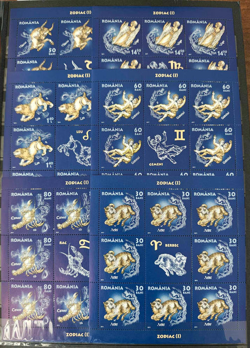 Romania 2011 Zodiac I minicoala de 8 timbre + 1 vigneta (LP 188,30lei)