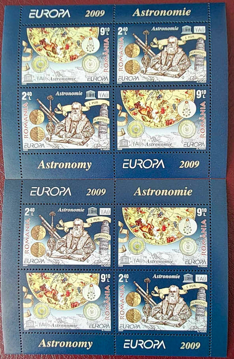 Romania 2009 EUROPA - Astronomie pereche de blocuri (LP 60,40lei)