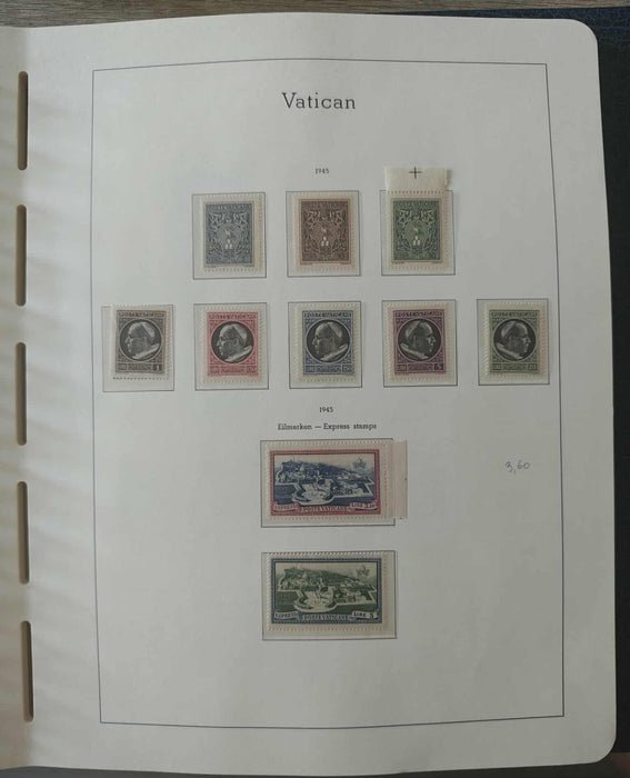 Album ilustrat LEUCHTTURM hingless posete transparente colectie VATICAN 1920-1969 aproximativ 80 serii complete