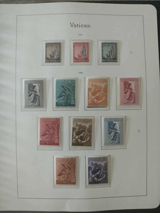 Album ilustrat LEUCHTTURM hingless posete transparente colectie VATICAN 1920-1969 aproximativ 80 serii complete