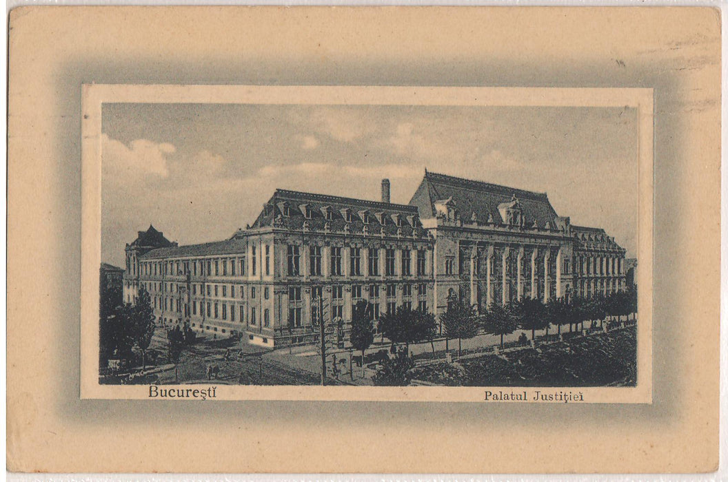 Romania 1913 Carte postala Bucuresti Palatul Justitiei
