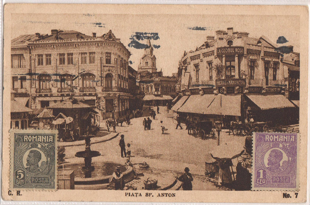 Romania 1923 Carte postala Bucuresti Piata Sf. Anton