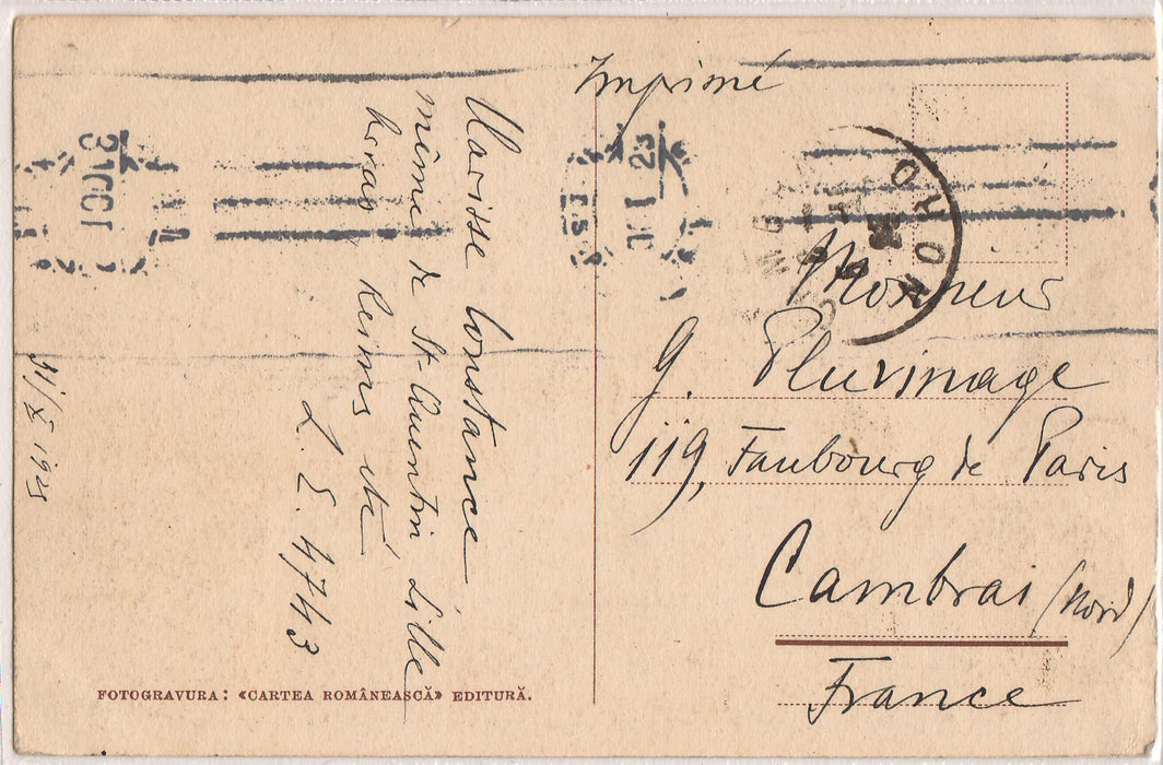 Romania 1923 Carte postala Bucuresti Piata Sf. Anton
