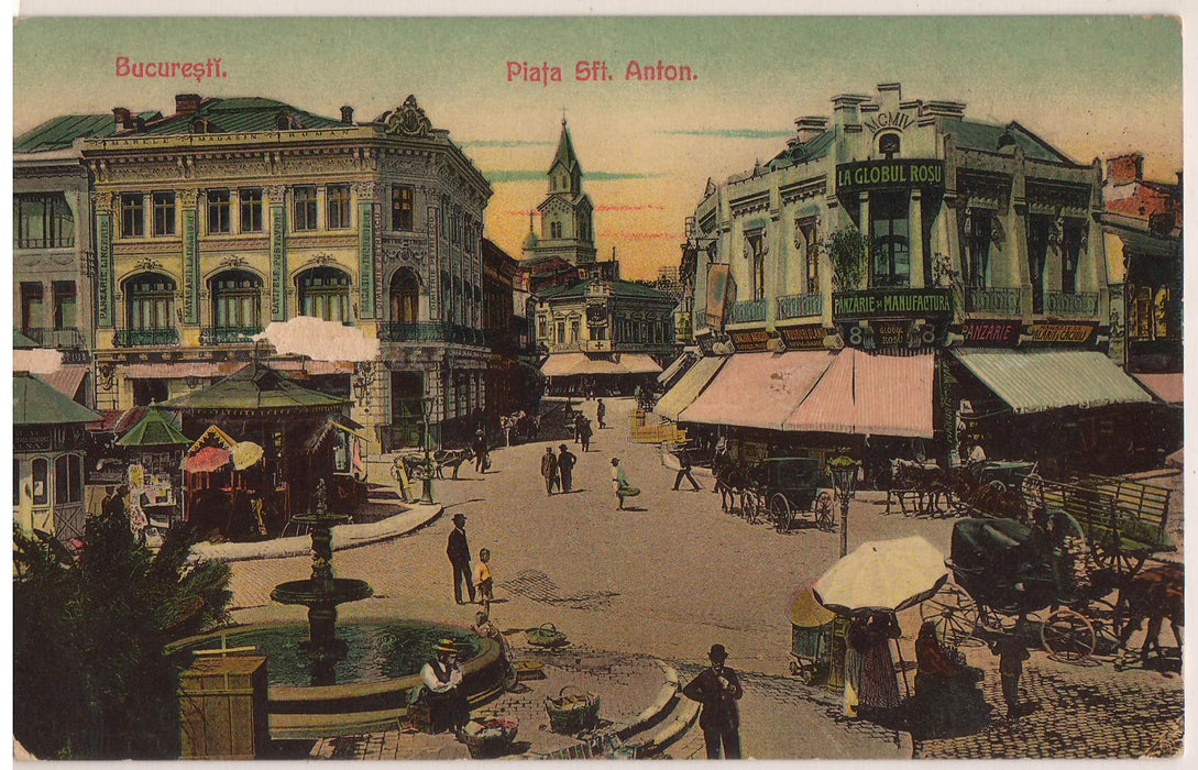 Romania 1910 Carte postala Bucuresti Piata Sf. Anton