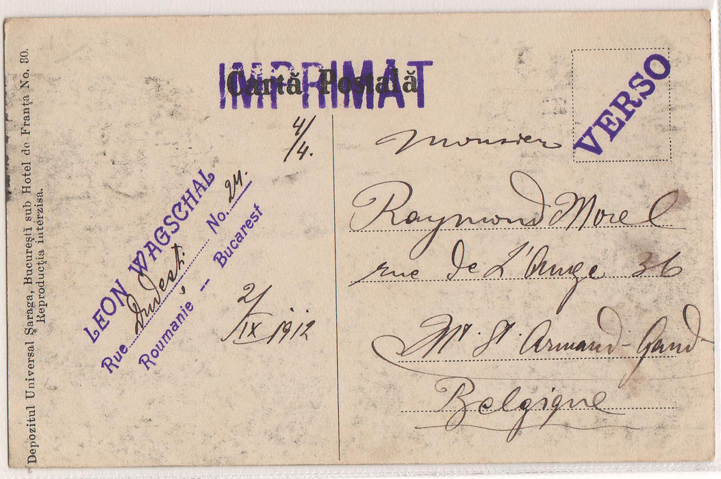 Romania 1912 Carte postala Bucuresti Bulevardul Elisabeta