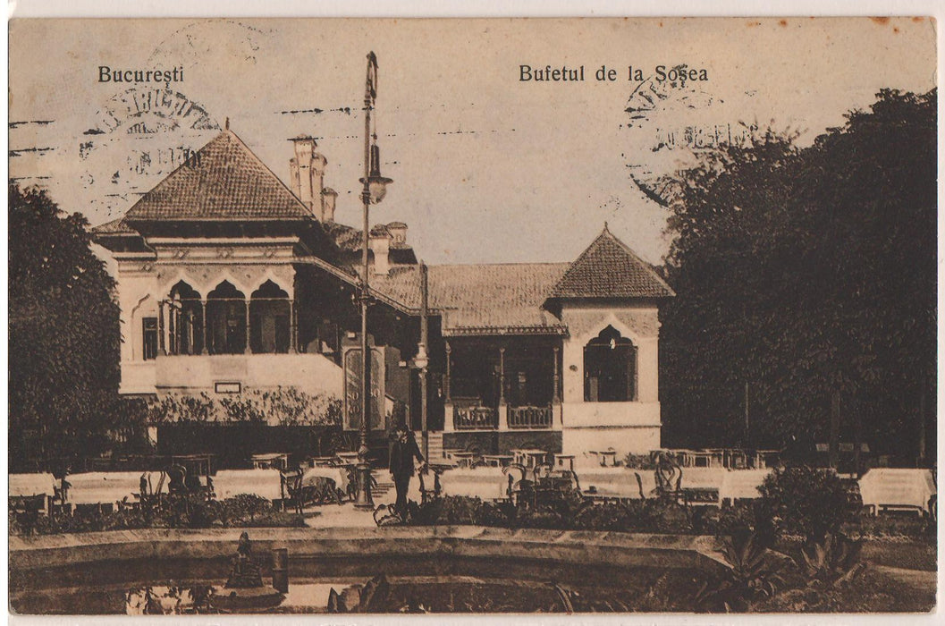 Romania 1910 Carte postala Bucuresti Kiseleff Bufetul de la Sosea