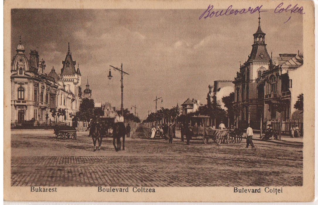 Romania 1919 Carte postala Bucuresti Bulevardul Coltei CENZURAT