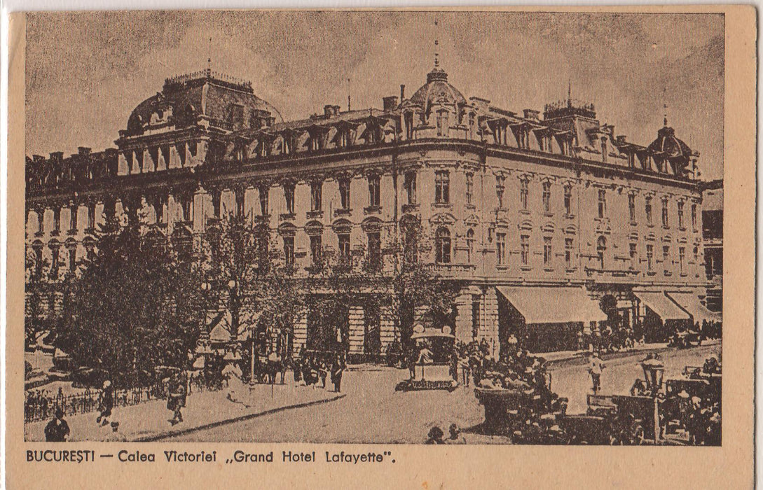Romania Carte postala Bucuresti Calea Victoriei Grand Hotel Lafayette