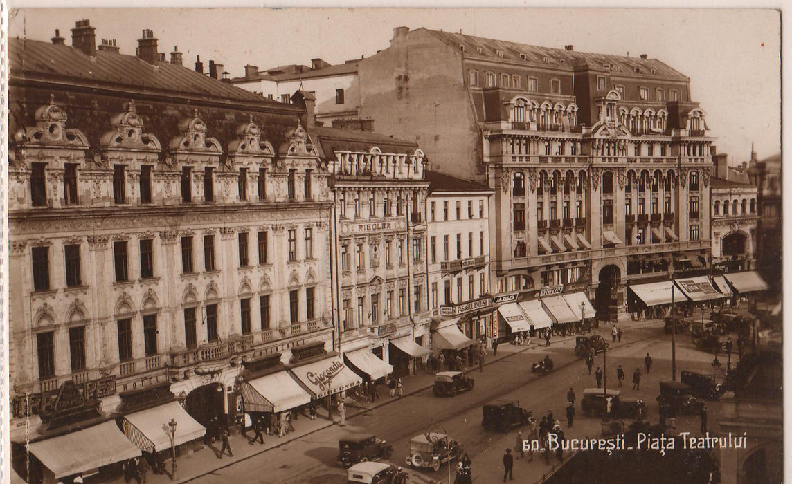Romania 1930 Carte postala Bucuresti Piata Teatrului