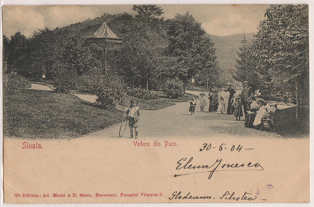 Romania 1904 Carte postala Sinaia Vedere din Parc