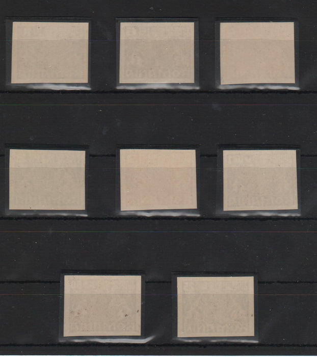 Romania 1931 Emisiunea Timbru Oficial Stema sprijinita de doi lei lot 8 ESEURI diferite hartie semigroasa RAR!!