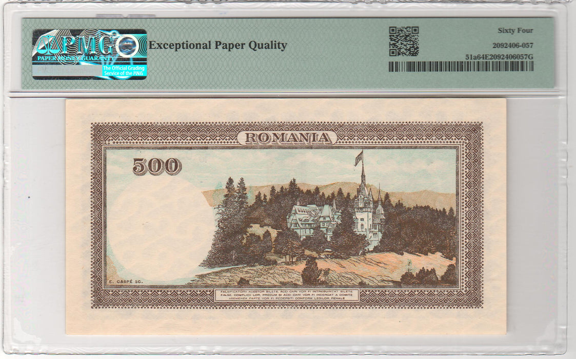 Romania Bancnota 500 LEI 1942 gradata