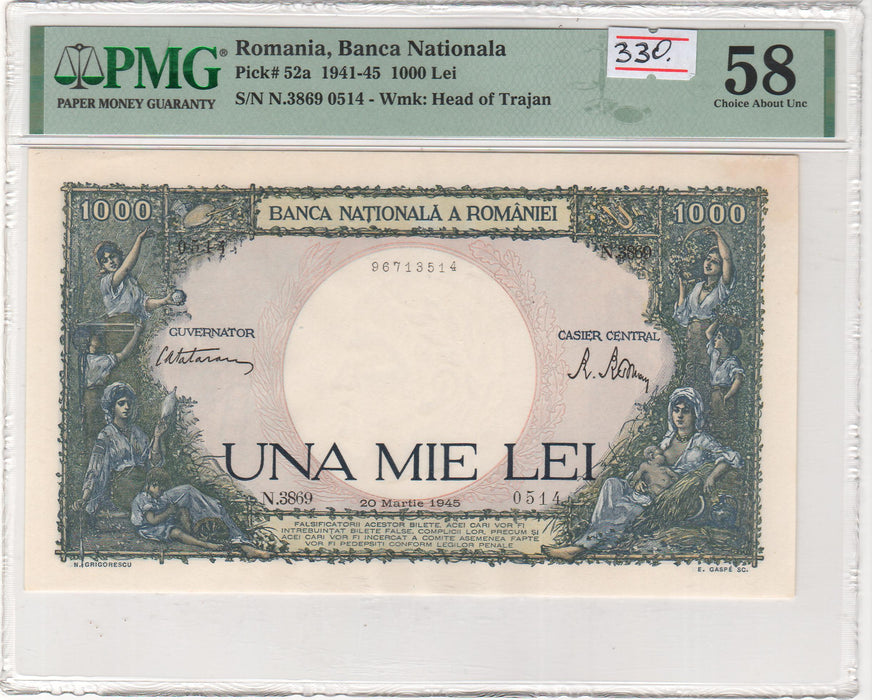 Romania Bancnota 1.000 LEI 1945 gradata