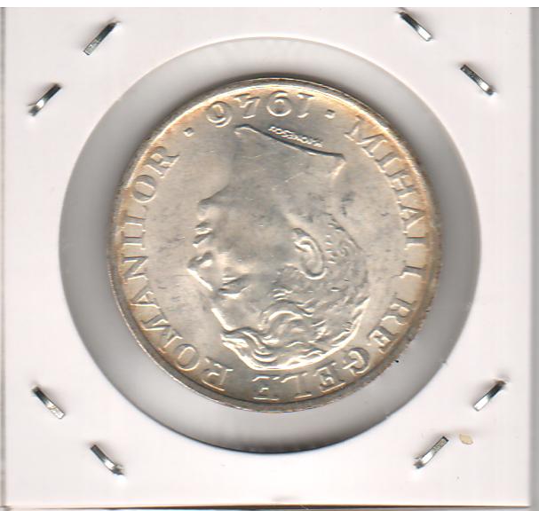 Romania 1946 Moneda 25.000 lei Mihai I, lot 4 buc., argint 12g 0,700 (8,4g argint pur), diametru 32mm