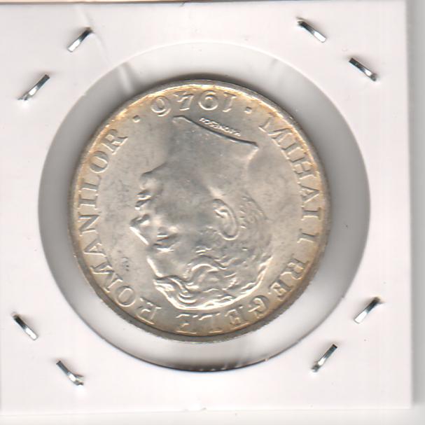 Romania 1946 Moneda 25.000 lei Mihai I, lot 4 buc., argint 12g 0,700 (8,4g argint pur), diametru 32mm
