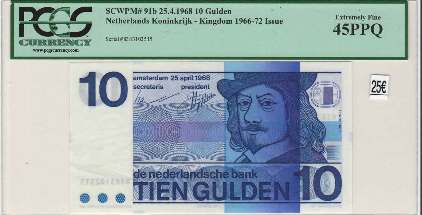 Olanda Bancnota 10GULDEN 1968 gradata