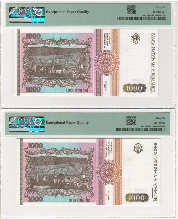 Romania Bancnota 1.000 LEI 1991 gradata