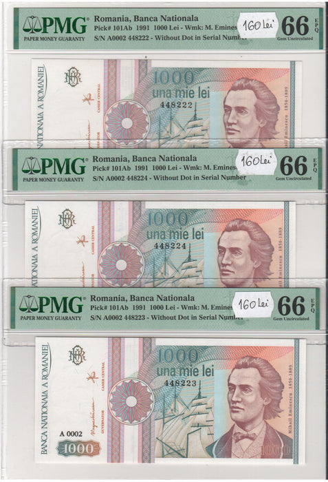 Romania Bancnota 1.000 LEI 1991 gradata