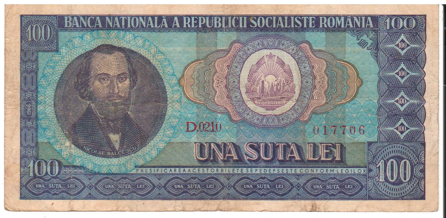 Romania Set bancnote 1966 1, 3, 5, 10, 25, 50, 100 LEI