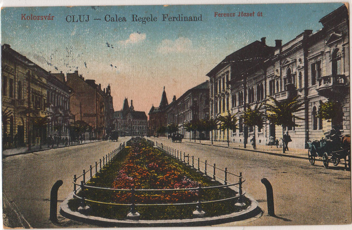 Timbre Romania 1928 Carte postala Cluj Calea Regele Ferdinand la 50.00 ...