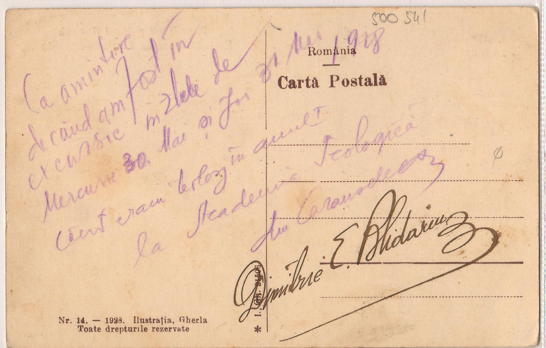 Romania 1928 Carte postala Cluj Piata Unirii si Hotel New York