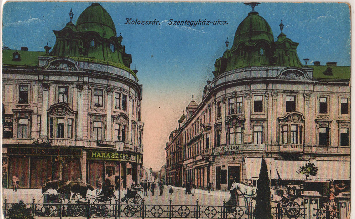 Romania 1922 Carte postala Cluj Strada Sfintei Biserici