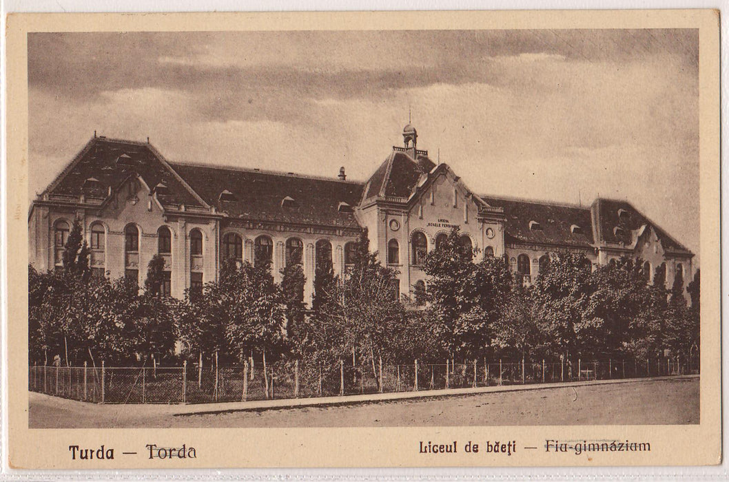 Romania 1931 Carte postala Turda Liceul de baieti