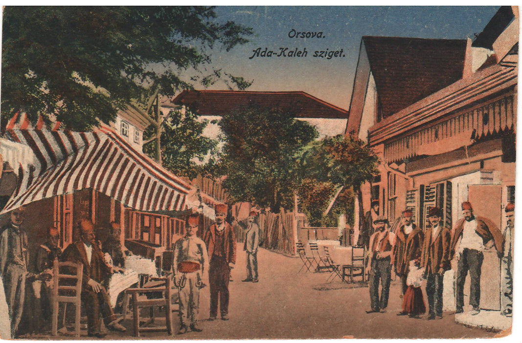 Romania Carte postala Orsova Ada-Kaleh, circulata Baile Herculane-Caransebes