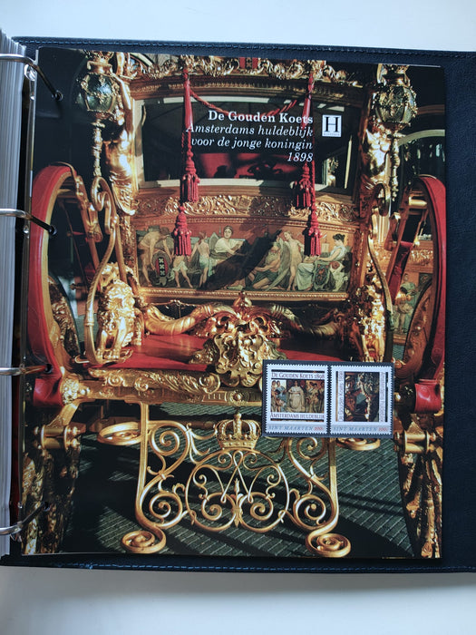 Album/Enciclopedie tematica ARTA, PICTURA, PERSONALITATI, MARINA, NAVIGATIE, VAPOARE, ISTORIE contine 78 pagini ilustrate, cu timbre in posete de plastic. SUPERB!! Albumul are coperti si caseta din piele.