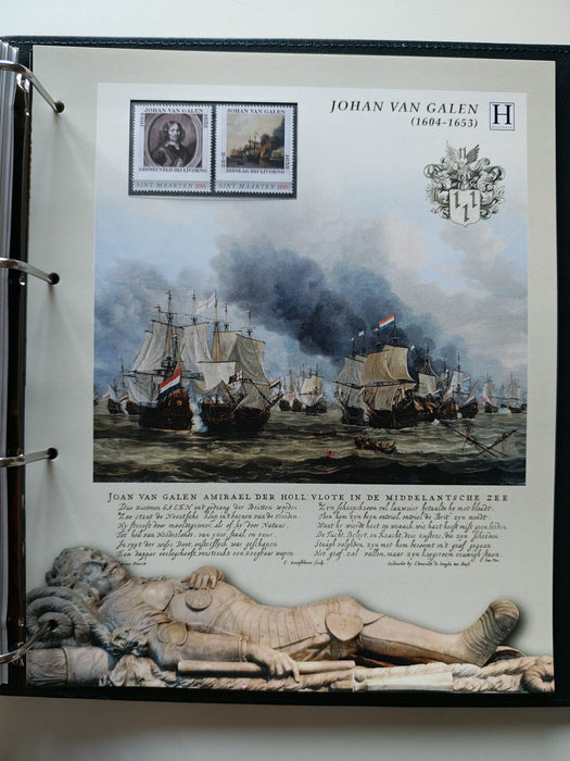 Album/Enciclopedie tematica ARTA, PICTURA, PERSONALITATI, MARINA, NAVIGATIE, VAPOARE, ISTORIE contine 78 pagini ilustrate, cu timbre in posete de plastic. SUPERB!! Albumul are coperti si caseta din piele.