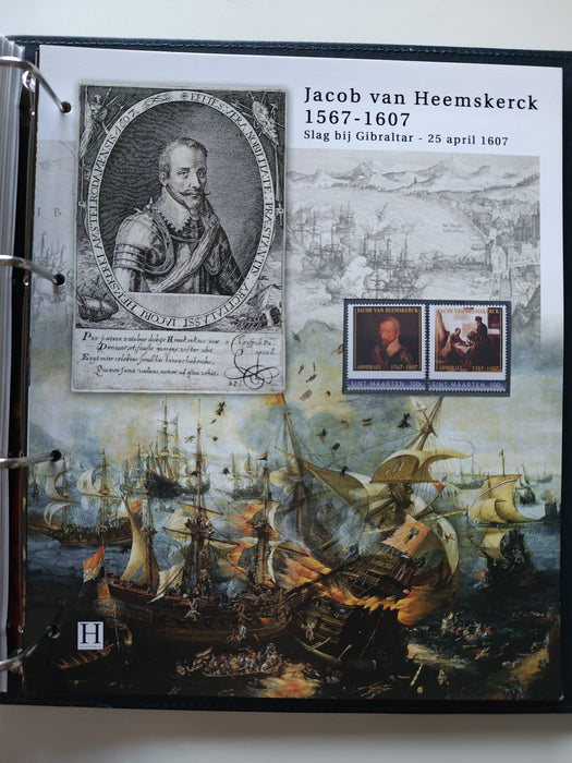 Album/Enciclopedie tematica ARTA, PICTURA, PERSONALITATI, MARINA, NAVIGATIE, VAPOARE, ISTORIE contine 78 pagini ilustrate, cu timbre in posete de plastic. SUPERB!! Albumul are coperti si caseta din piele.