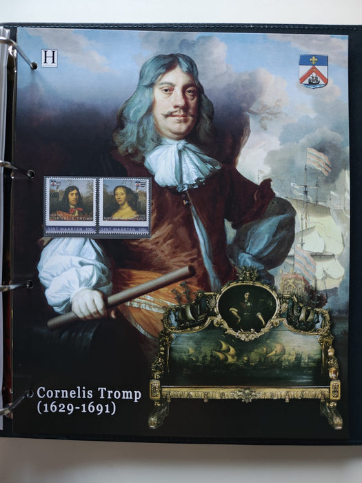 Album/Enciclopedie tematica ARTA, PICTURA, PERSONALITATI, MARINA, NAVIGATIE, VAPOARE, ISTORIE contine 78 pagini ilustrate, cu timbre in posete de plastic. SUPERB!! Albumul are coperti si caseta din piele.