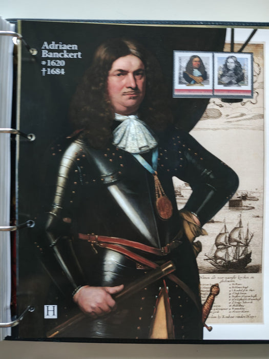 Album/Enciclopedie tematica ARTA, PICTURA, PERSONALITATI, MARINA, NAVIGATIE, VAPOARE, ISTORIE contine 78 pagini ilustrate, cu timbre in posete de plastic. SUPERB!! Albumul are coperti si caseta din piele.