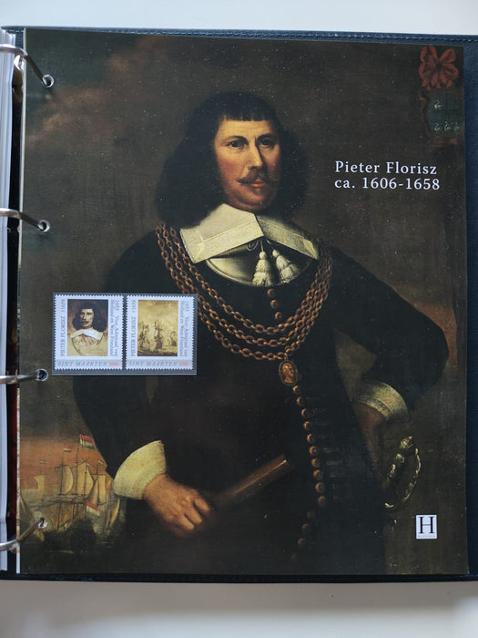 Album/Enciclopedie tematica ARTA, PICTURA, PERSONALITATI, MARINA, NAVIGATIE, VAPOARE, ISTORIE contine 78 pagini ilustrate, cu timbre in posete de plastic. SUPERB!! Albumul are coperti si caseta din piele.