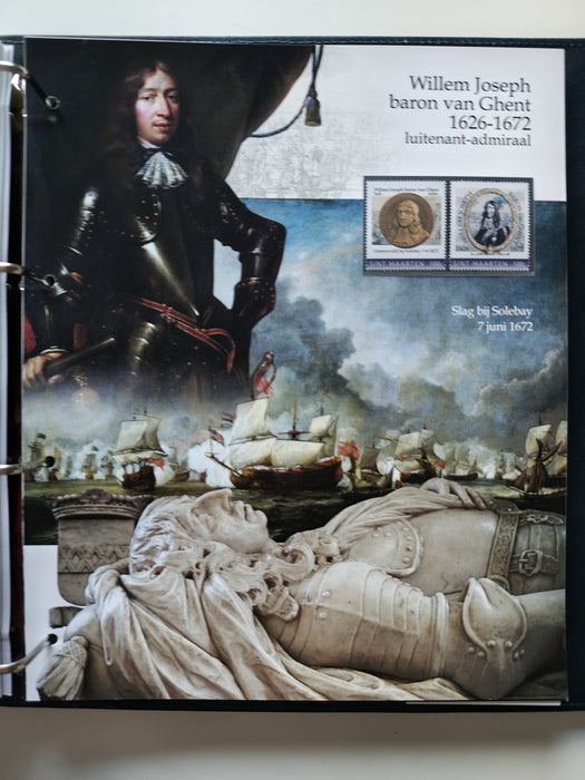 Album/Enciclopedie tematica ARTA, PICTURA, PERSONALITATI, MARINA, NAVIGATIE, VAPOARE, ISTORIE contine 78 pagini ilustrate, cu timbre in posete de plastic. SUPERB!! Albumul are coperti si caseta din piele.