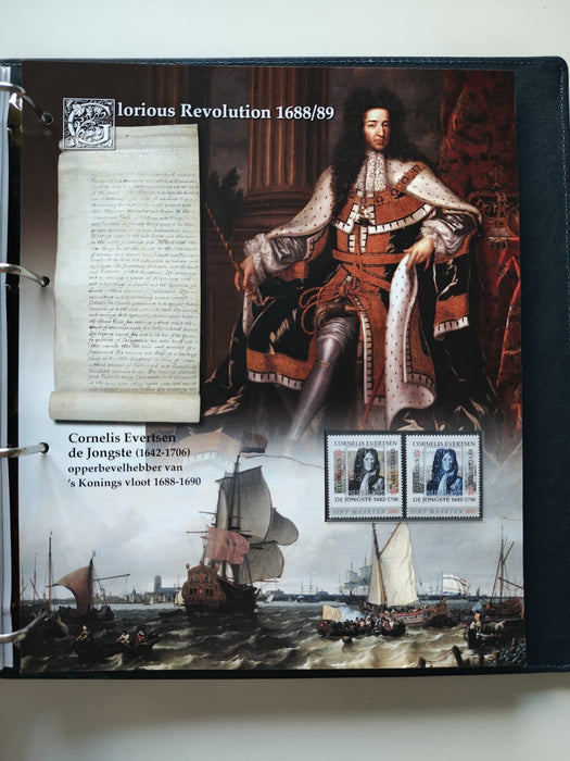 Album/Enciclopedie tematica ARTA, PICTURA, PERSONALITATI, MARINA, NAVIGATIE, VAPOARE, ISTORIE contine 78 pagini ilustrate, cu timbre in posete de plastic. SUPERB!! Albumul are coperti si caseta din piele.