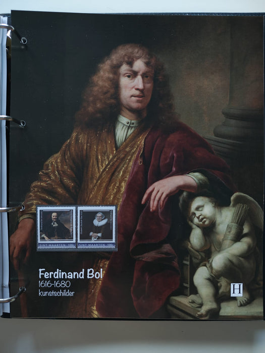 Album/Enciclopedie tematica ARTA, PICTURA, PERSONALITATI, MARINA, NAVIGATIE, VAPOARE, ISTORIE contine 78 pagini ilustrate, cu timbre in posete de plastic. SUPERB!! Albumul are coperti si caseta din piele.