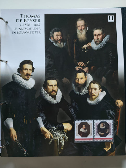 Album/Enciclopedie tematica ARTA, PICTURA, PERSONALITATI, MARINA, NAVIGATIE, VAPOARE, ISTORIE contine 78 pagini ilustrate, cu timbre in posete de plastic. SUPERB!! Albumul are coperti si caseta din piele.