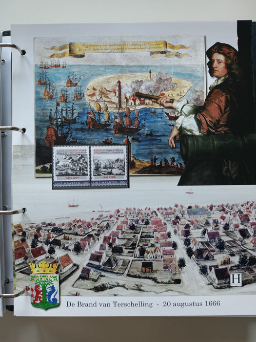 Album/Enciclopedie tematica ARTA, PICTURA, PERSONALITATI, MARINA, NAVIGATIE, VAPOARE, ISTORIE contine 78 pagini ilustrate, cu timbre in posete de plastic. SUPERB!! Albumul are coperti si caseta din piele.