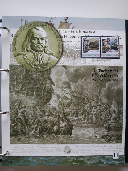 Album/Enciclopedie tematica ARTA, PICTURA, PERSONALITATI, MARINA, NAVIGATIE, VAPOARE, ISTORIE contine 78 pagini ilustrate, cu timbre in posete de plastic. SUPERB!! Albumul are coperti si caseta din piele.