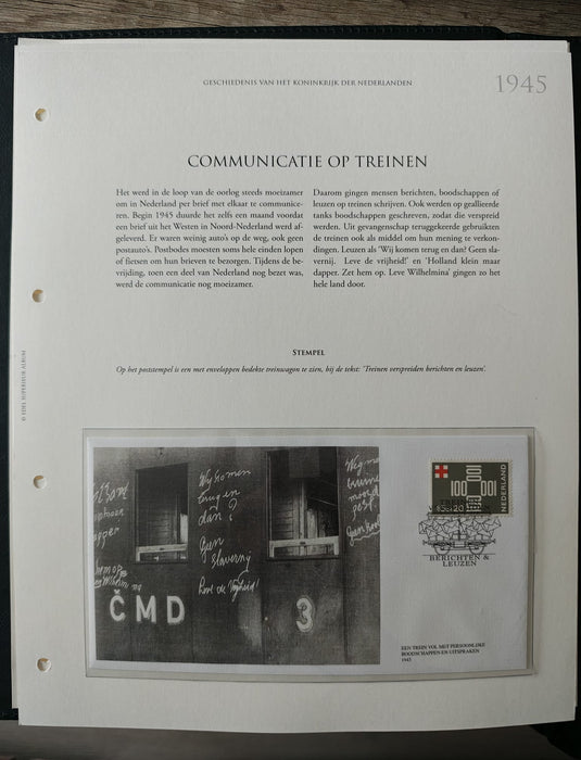 Album/Enciclopedie tematica CRUCEA ROSIE, AL II-lea RAZBOI MONDIAL (WWII), ANIVERSARI, PERSONALITATI contine in jur de 100 plicuri filatelice ilustrate in posete de plastic. Albumul are coperti si caseta din piele.